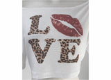 leopard love off shoulder T (2color)