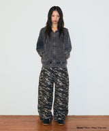 WASHED SOLAR APPLIQUE ZIP UP HOODIE