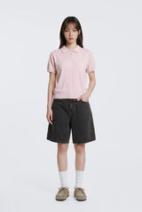26SS WOMAN ベーシック半袖カラーニット