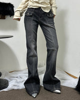 Low-rise washing bootscut PT  [2color]