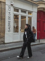 [PREMIUM/MADE] Oblique two-way fur jacket