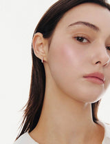 26SS★ Essence Silver (P) Tennis One-Touch Earrings XS