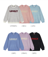 Mona Lovely Lettering Embroidery Loose Fit Round Knit
