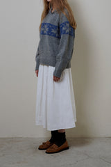 Rustic long skirt_ivory