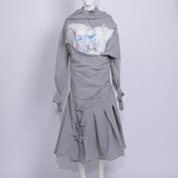 gray nylon dress