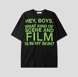 フィルムレタリングオーバーサイズショートスリーブTシャツ