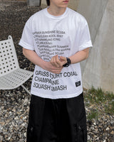 Coral Lettering Short Sleeve T-Shirt
