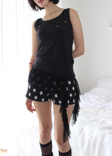 EYELET FRILL SLEEVELESS