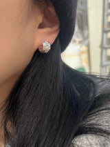 (silver925/18k) アクアキュービックイヤリング
