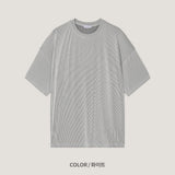 LMN プリーツクールオーバーサイズフィット半袖Tシャツ (3 colors)