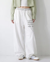 (W's) Dot Banding Wide Sweatpants