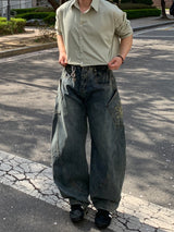 Sunny Balloon Pocket Denim Banding Pants