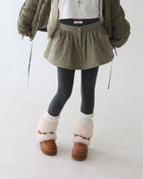 Quilting Padding Flare Miniskirt