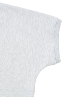 [AG.W] Round Raglan Sweat Half Tee - White Melange