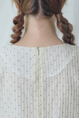 Audrey Dot Dress [Cream]