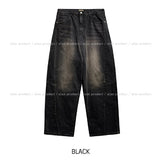 Kench incisional balloon denim pants