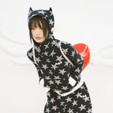 Angel of Star Wing Zip-Up Hoodie - NAVY