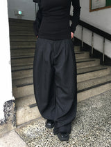 Peter Stripe Wide Slacks (3c)