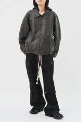 Dex Washed Leather Jumper (2color)