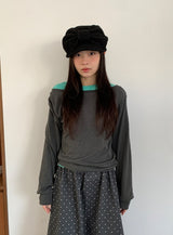 ケムタ レイヤード オフショルダー ロングスリーブ Tシャツ