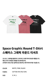 Space Graphic Round T-Shirt-Black