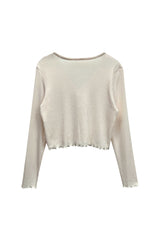 LUCID RIBBON CARDIGAN / IVORY