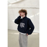 HUKE Logo Black Half zip-up MTM