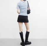 Komon slit short skirt pants