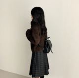 ハニコージーハイネックボタンカーディガン