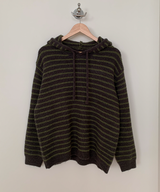 Milk Stripe Dangara Striped Hooded Knitwear