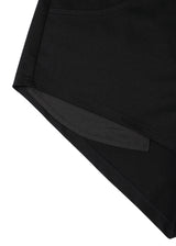 ROUGH-CUT SHORTS, COTTON BLACK