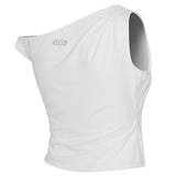 COLLECTION UNBALANCE DRAPE SLEEVELESS [WHITE]