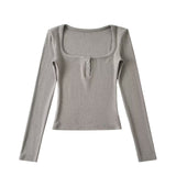 Eline Square Line Knit Top