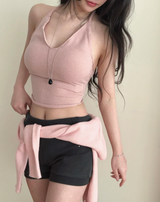 du deep cozy halter sleeveless top