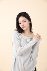 ルーズフィットコサージュニット MInt