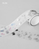 PET Silver Foil Afterimage Star Kiss Cut Tape