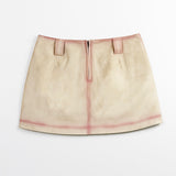 OIL BRIDGE SUEDE SKIRT IVORY