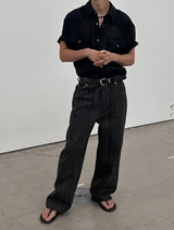[S/S] Western シースルーリンクルシャツ(3color)