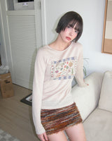 ベジニット ロングスリーブTシャツ, ベージュ