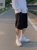 Nylon Wide Banding Bermuda Pants 2C