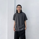 Cool-toned Structured Crewneck