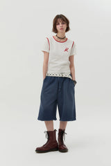 GRAPHIC RINGER T-SHIRT - WHITE