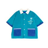 エキゾチックテリーオープンカラーショートスリーブシャツ (UNISEX)_SYS0BL03GN