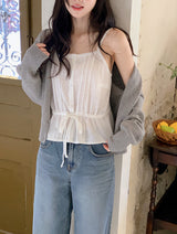 Daily Washing Cotton100 Wide Denim Pants
