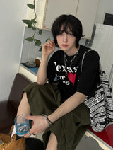 ラバープリントショートスリーブTシャツ