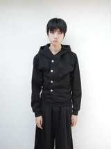 [DOJINOI] YEOMIM CROP HOODIE JUMPER BLACK