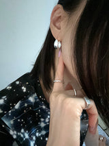 925silver] Slit one touch earring