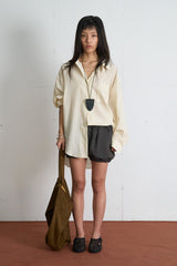 334 Oversized Striped Shirt (Yellow)