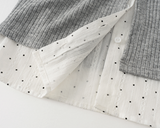 Frill Neck Knit Layered Blouse