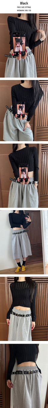 シースルークロップニット(3color)